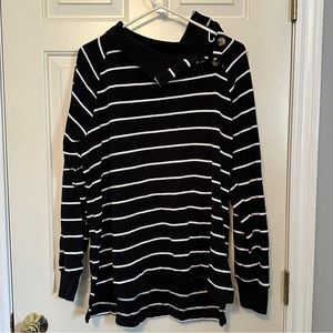 J.crew button collar tunic sweatshirt